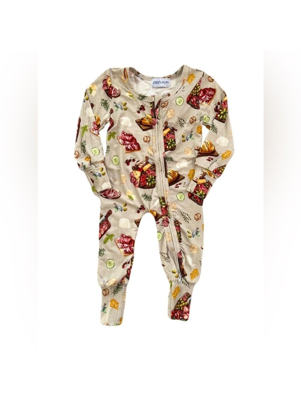 🇨🇦 Little‎ Eyes Kids Bamboo Sleeper | Charcuterie Baby Footie Romper
